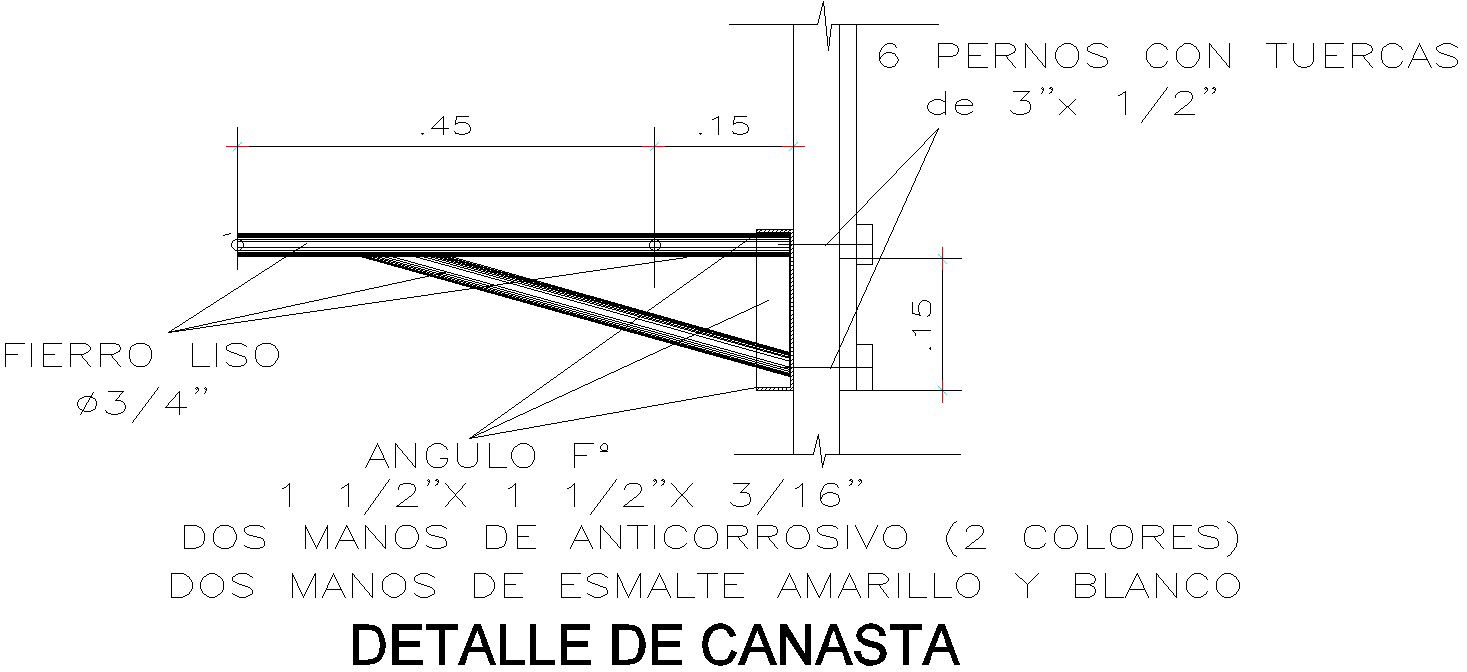 Supporting member design in detail AutoCAD drawing, CAD file, dwg file