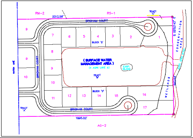 Surface water management area detail dwg file