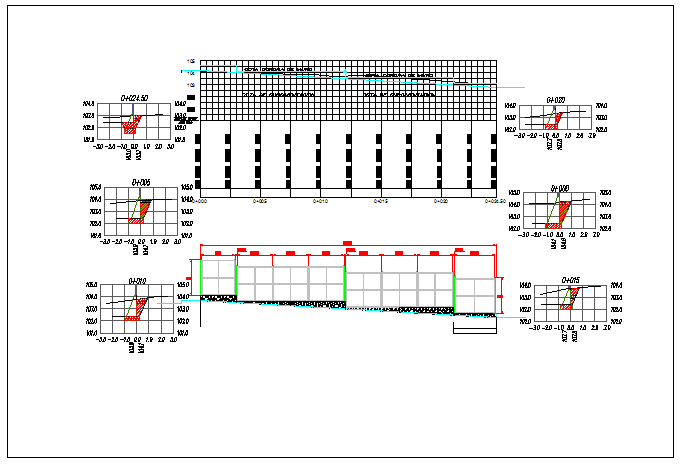 Surrounding perimeter fence wall details of garden dwg file