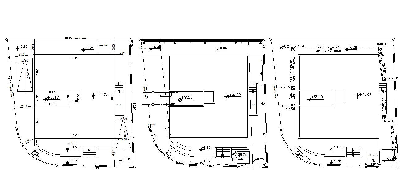 Survey Land Demarcation And Plumbing Design CAD DWG File