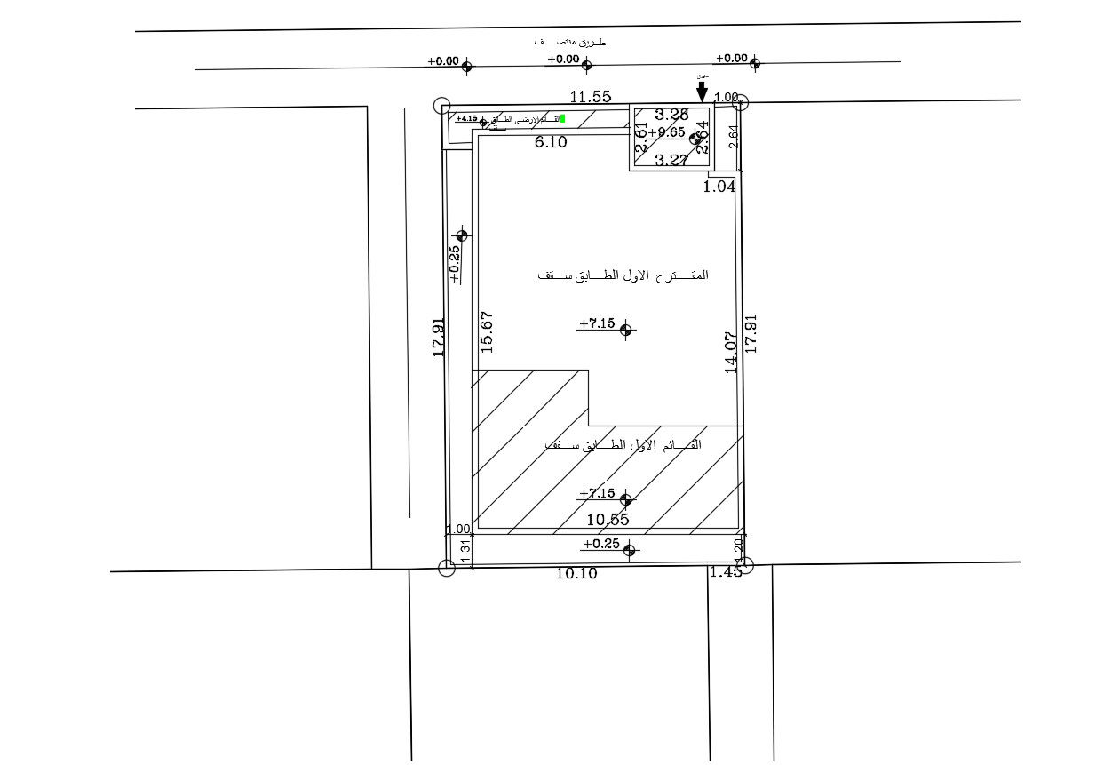 Survey Plot And Building Demarcation Plan With Dimension