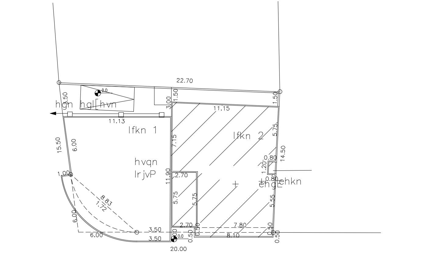 Survey Plot And Building Demarcation Plan With Dimension