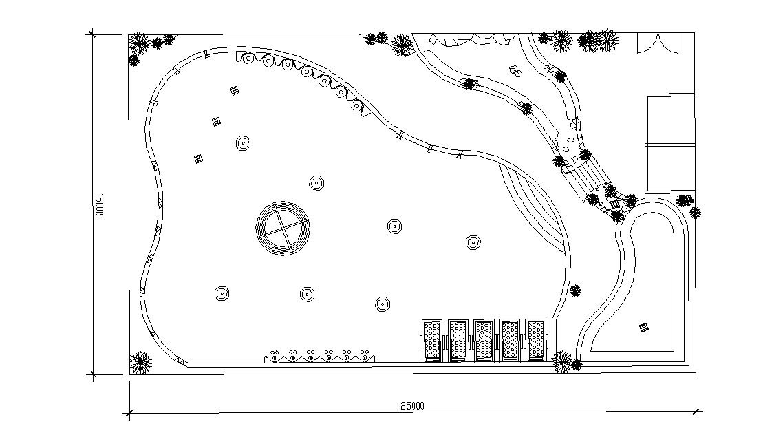 Swimming Pool AutoCAD Plan 