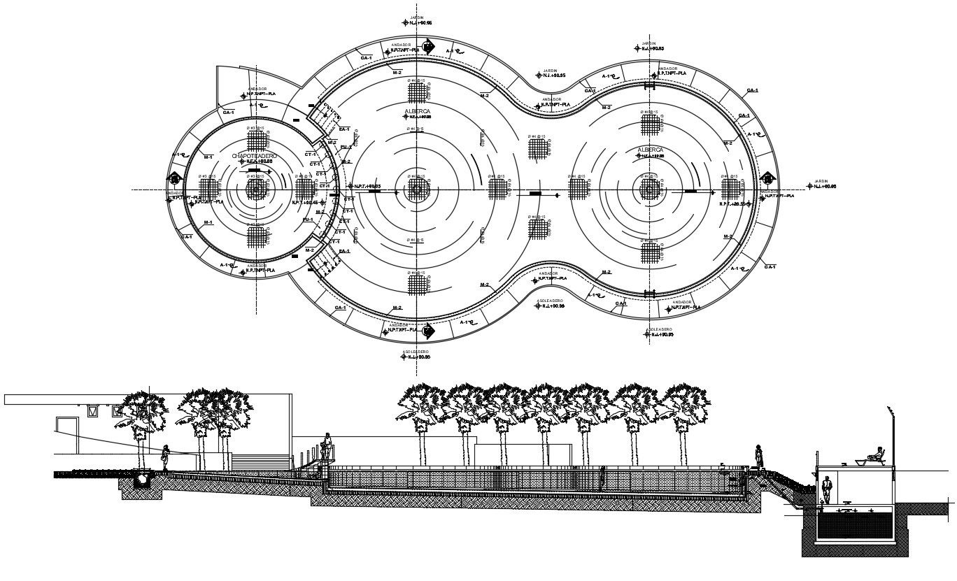Swimming Pool Drawing CAD file Download