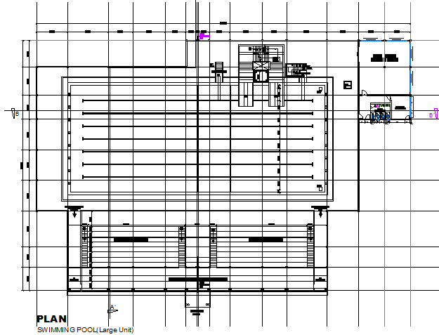 Swimming pool plan detail dwg file