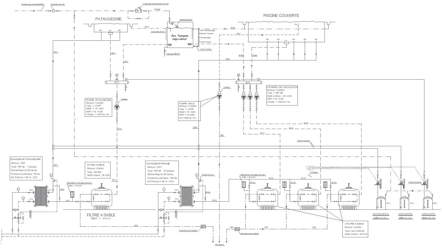 Swimming Pool Pump Installation Diagram AutoCAD DWG