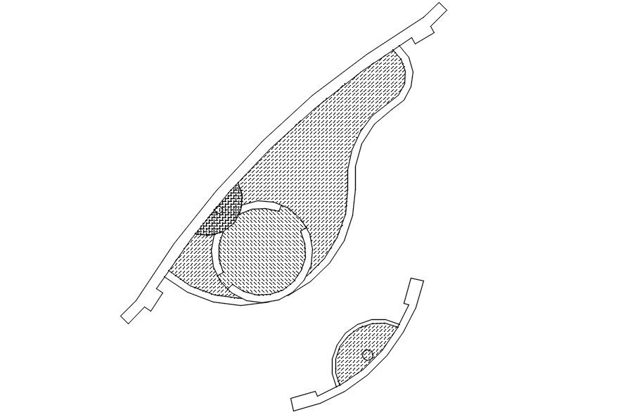 Swimming pool plan blocks in AutoCAD, dwg file.
