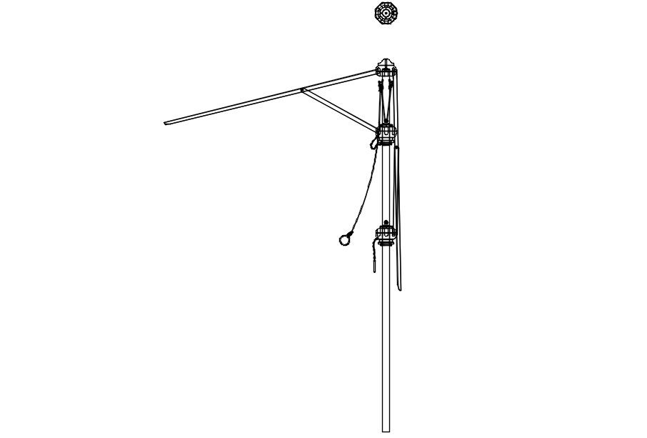 Swing structure design in AutoCAD 2D drawing, dwg file, CAD file