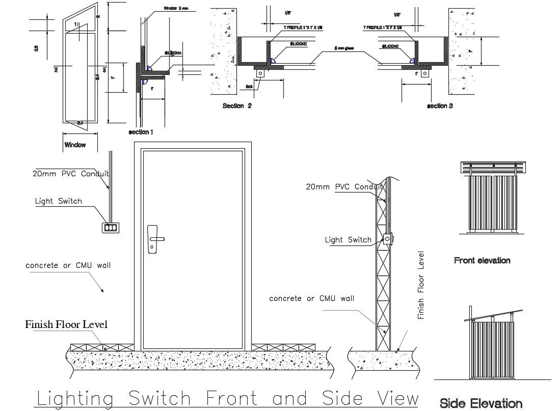 Switch Board Installation AutoCAD Drawing