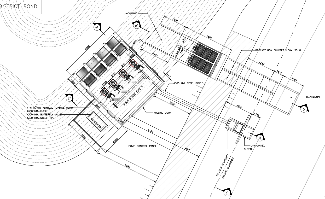 Synergy District Pond Pump House Plan in AutoCAD DWG File