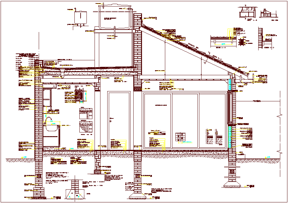 T.P scheme of government construction view dwg file