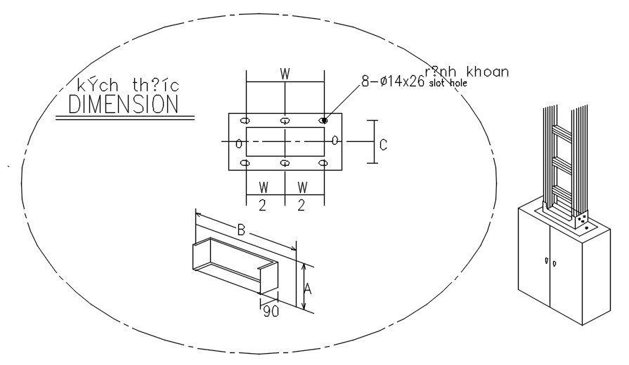 TRAY TO BOX CONNECTOR design in detail AutoCAD drawing, dwg file, CAD file