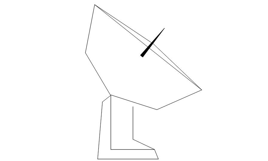 TV antaean 2d cad blocks in AutoCAD, dwg file.