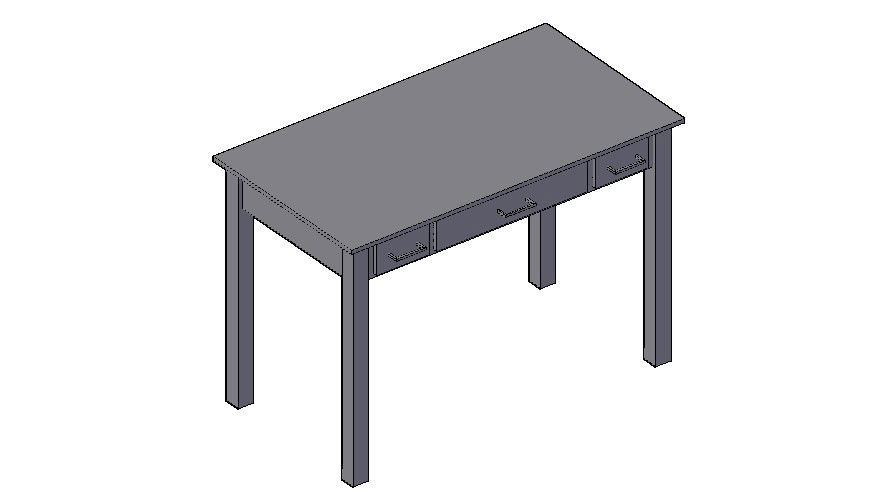 Table Furniture Blocks 3d model CAD Drawing