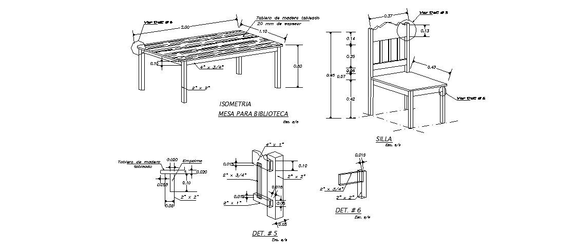 Table and Chair CAD Plan with Elevation in DWG Drawing File