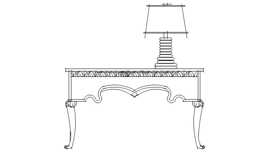 2D Table Lamp CAD Blocks in AutoCAD DWG Drawing File
