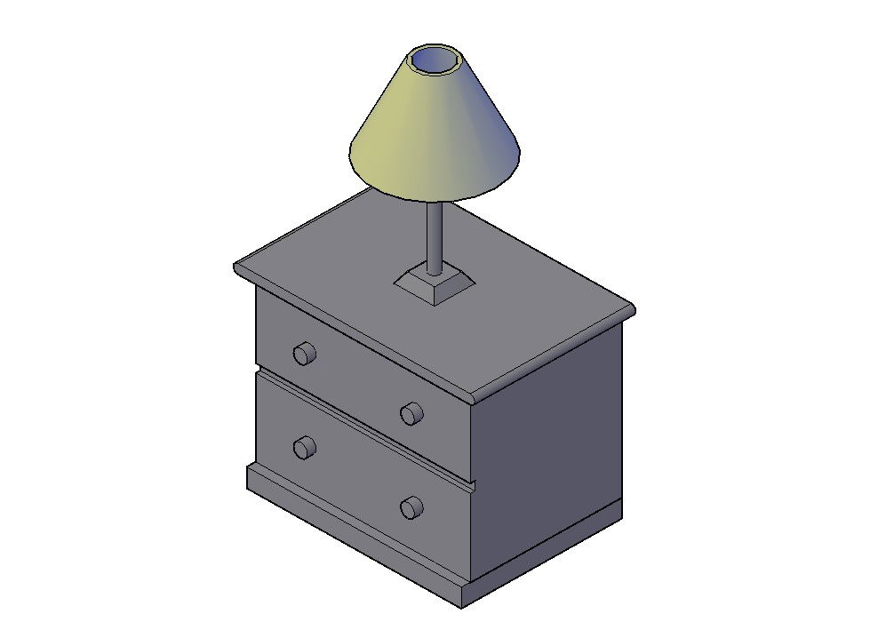 Table with lamp is given in the sketch up (SKP) drawing file. Download the sketch up drawing file.