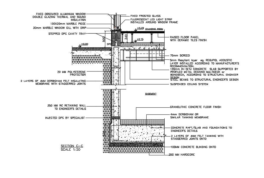 Tank Construction Section In DWG File