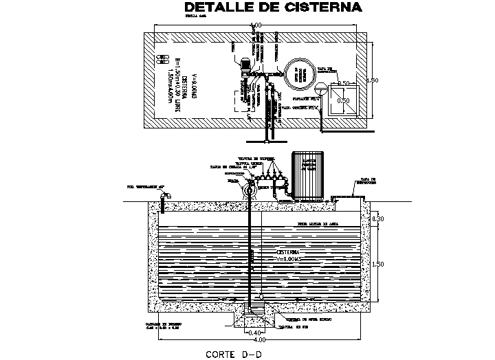 Tank piping detail dwg file