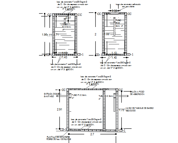 Tank plan detail dwg file