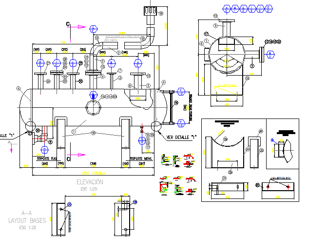 Tank pressure architecture project dwg file