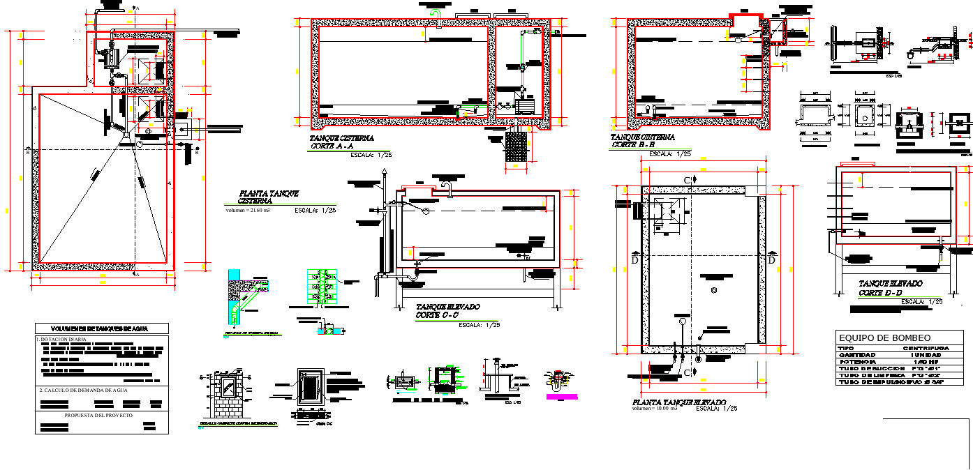 Tank section detail dwg file