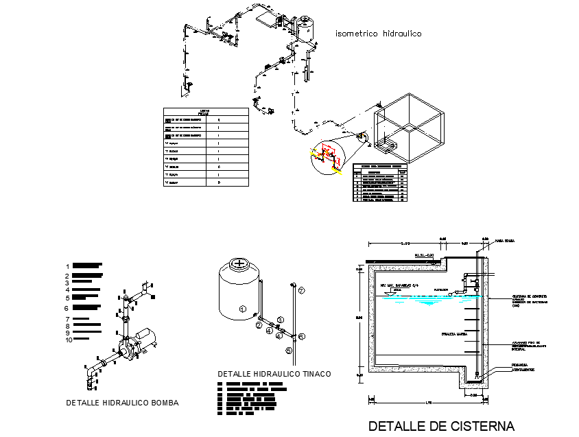 Tank section plan and section autocad file
