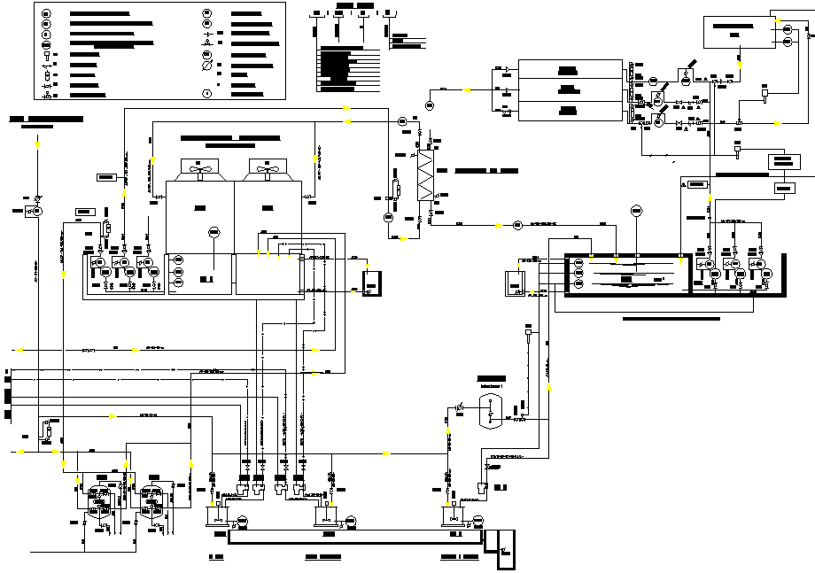 Tank water distribution circuit plan detail dwg file