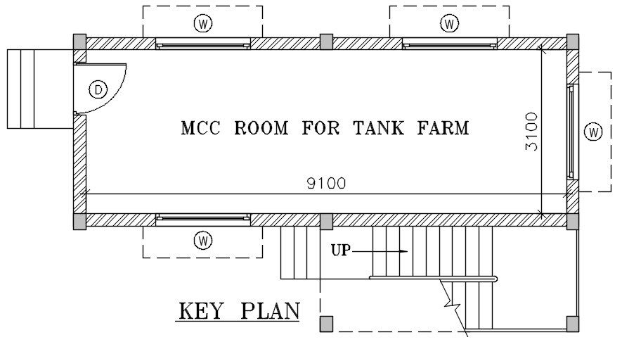 Tank Farm MCC Building Room Drawing Download DWG File