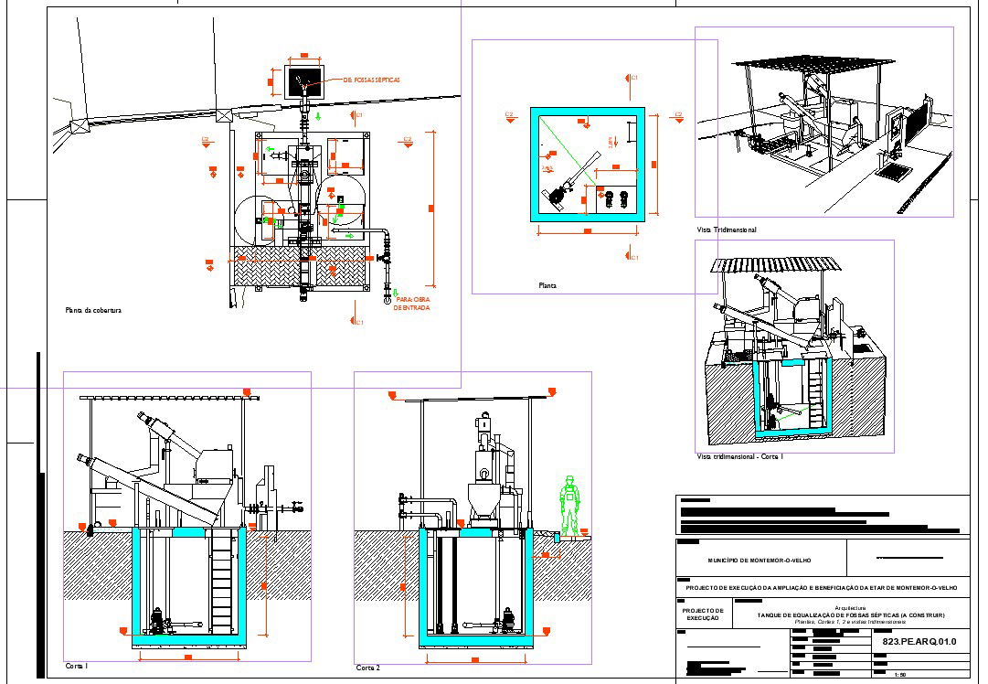 Tank cleaner equipment drawing is given in this AutoCAD file