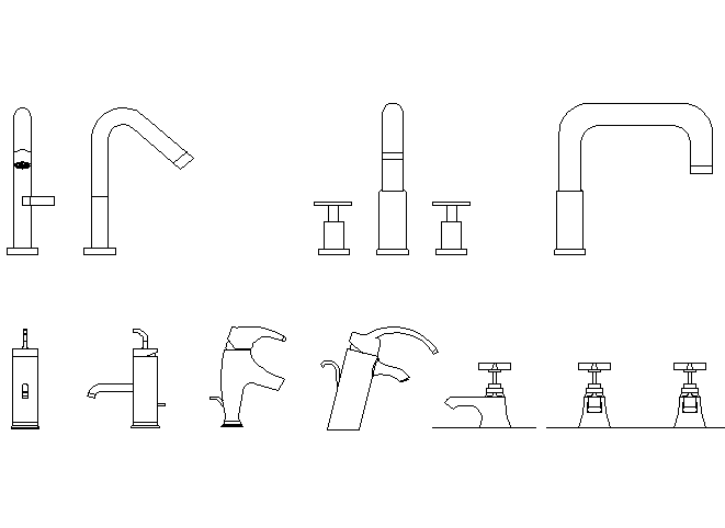 Download Free Bathroom Taps In DWG File