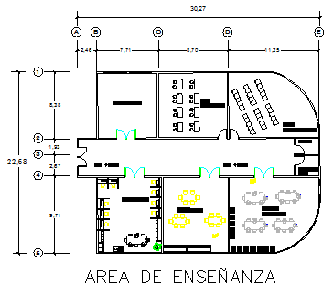 Teaching area design drawing of Health clinic design drawing