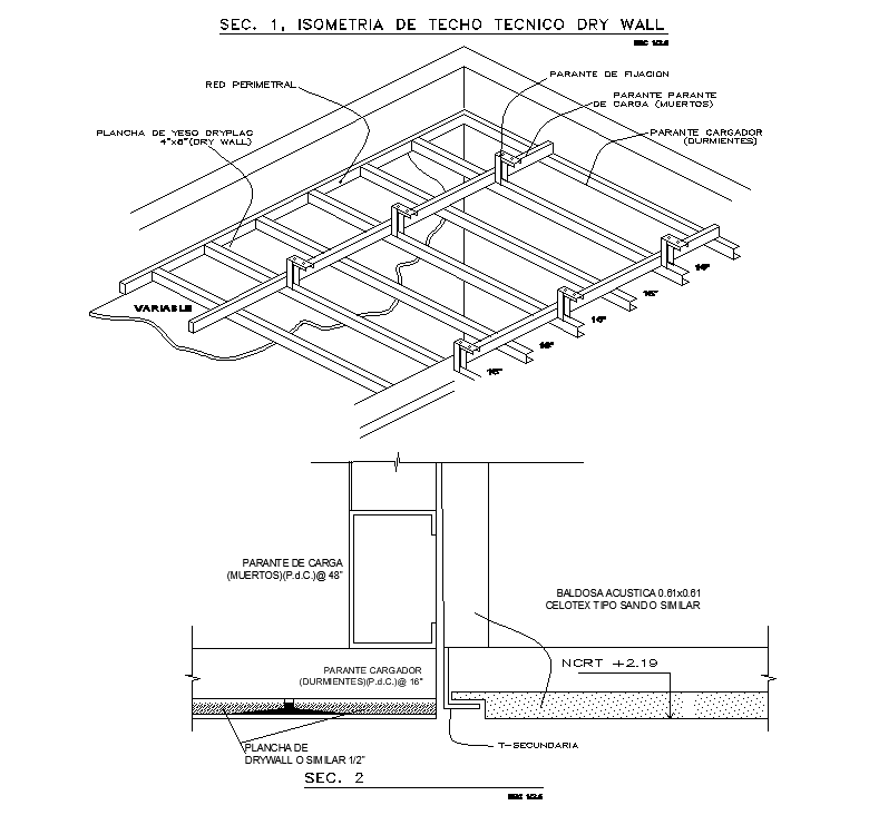 Technical Roof Section CAD Drawing Download DWG File