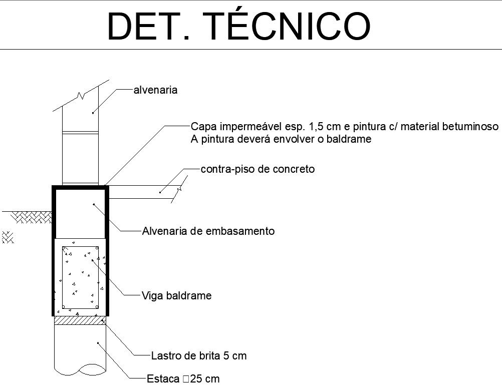 Technical details of pillar in working drawing in AutoCAD, dwg file.