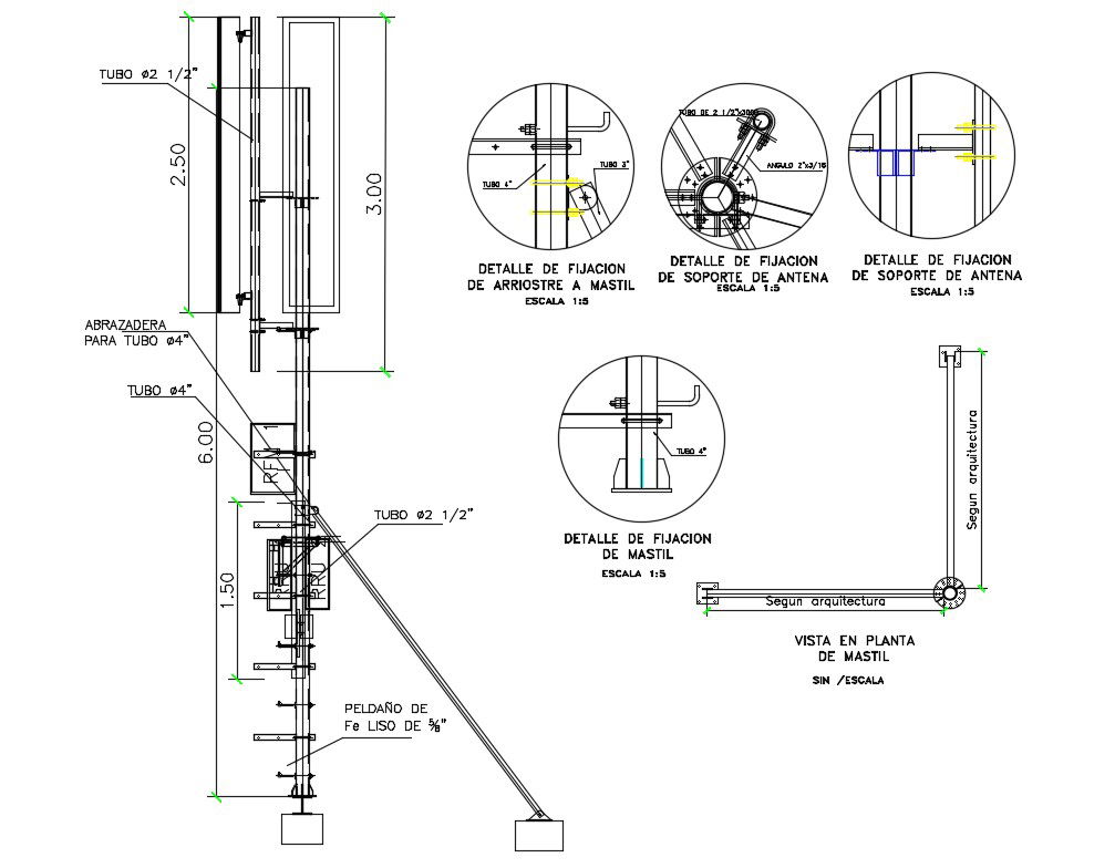 Telecommunication services electrical and connection details dwg file