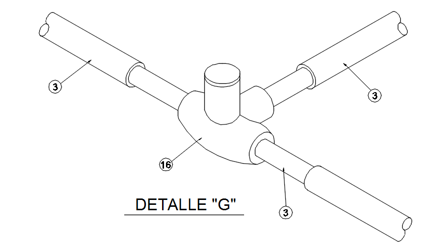 Telescopic gauge design with detail AutoCAD drawing, dwg file, CAD file