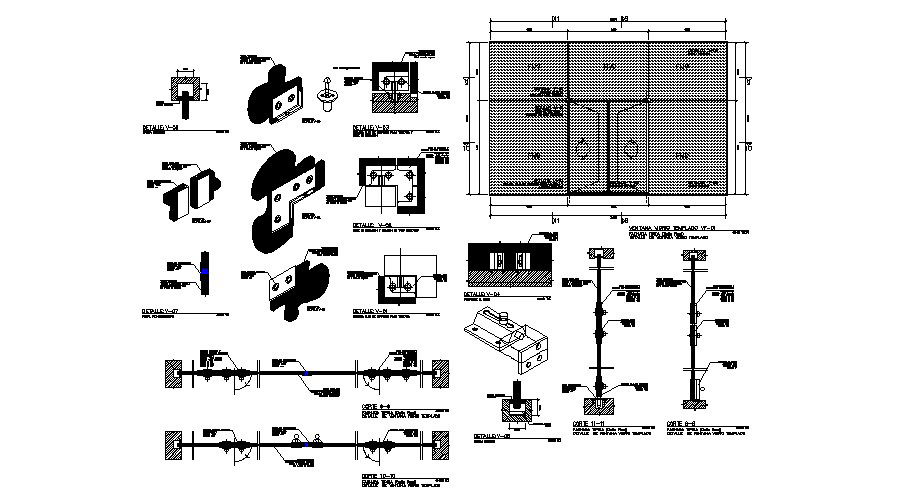 Tempered glass windows installation cad drawing details dwg file