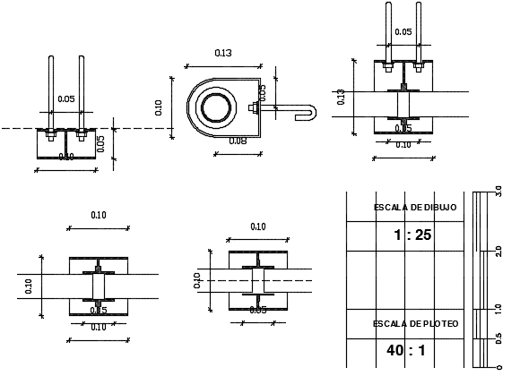 Template section facade detail dwg file