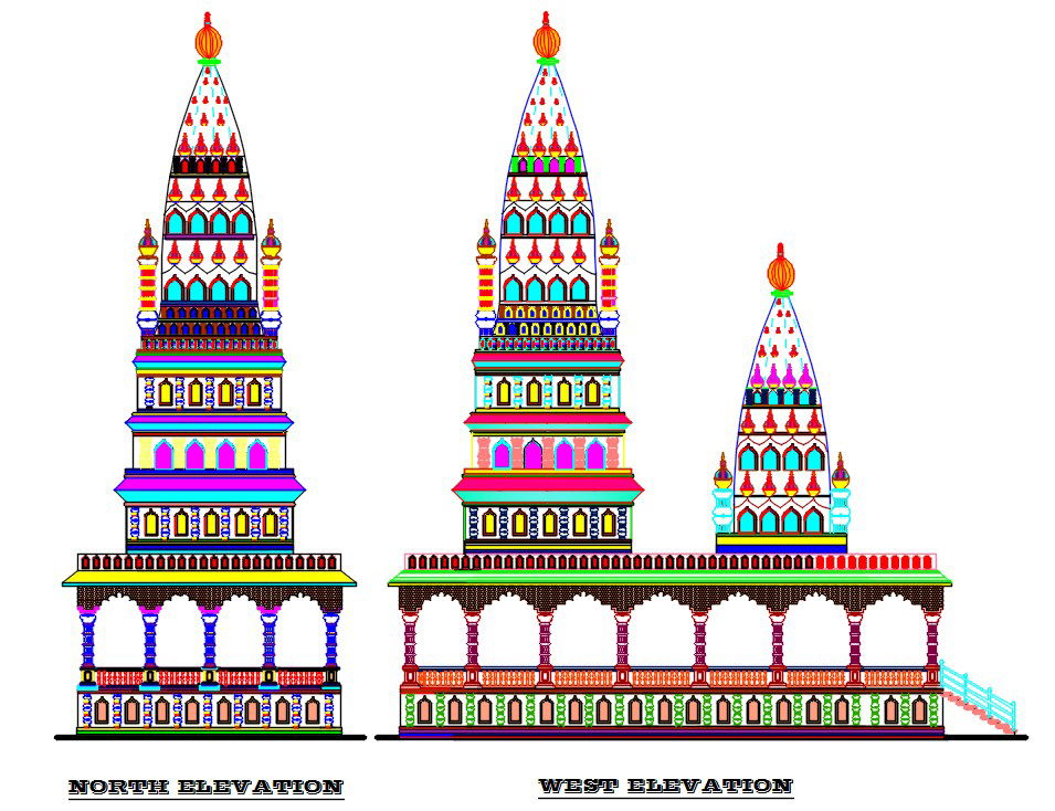 Temple Drawing AutoCAD File