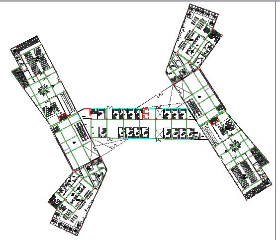 Ten story office building ground floor layout plan details dwg file