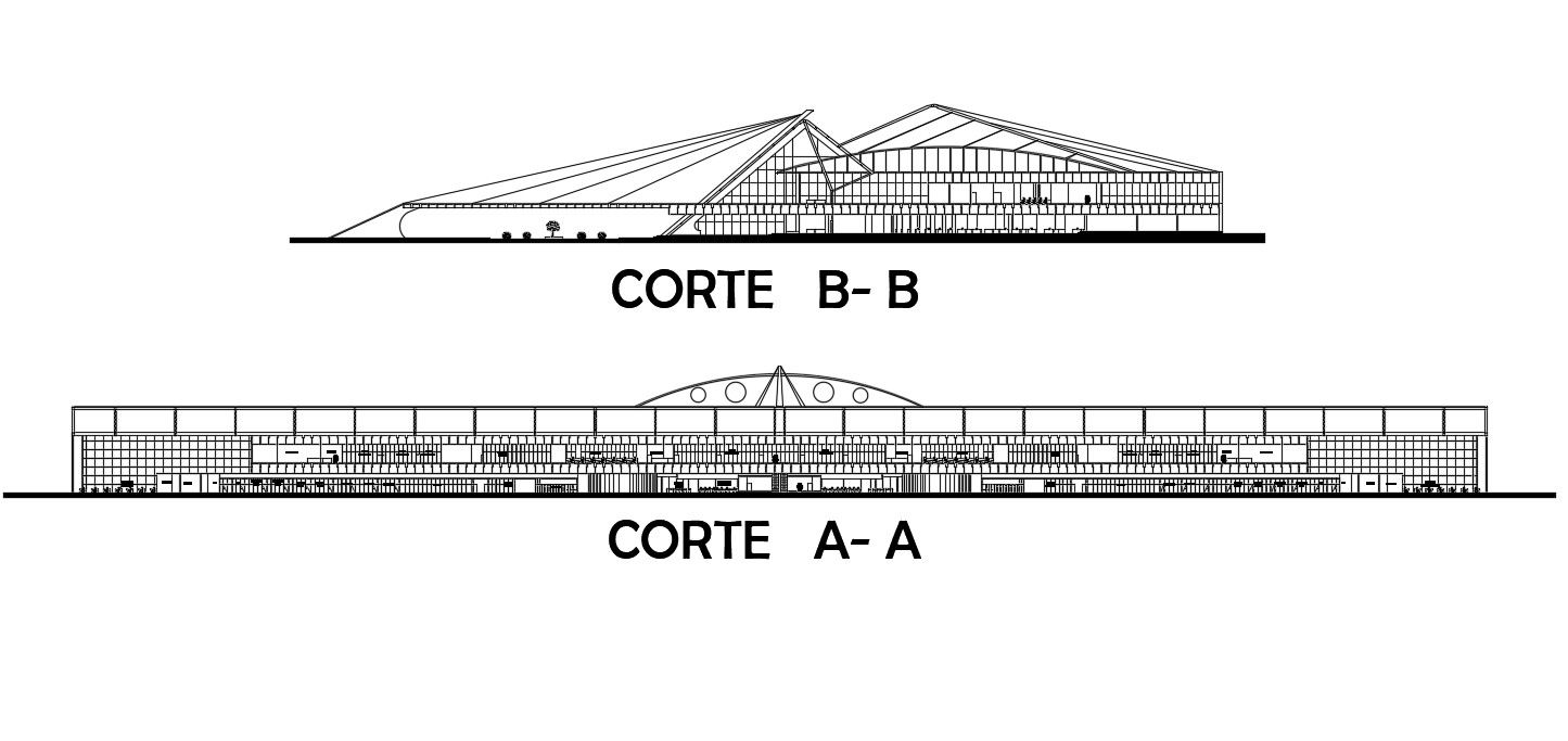 Terminal Building Airport CAD File