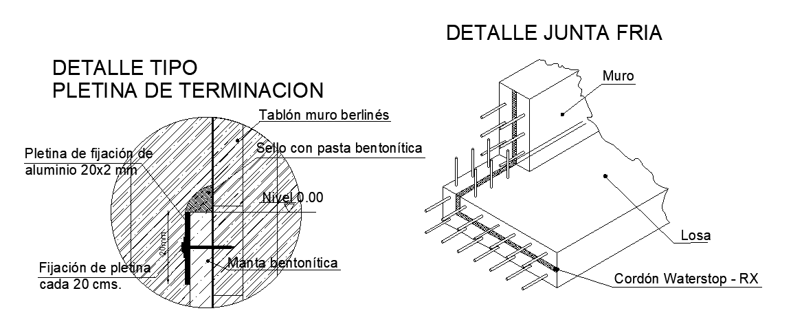 Termination plate type detail cad drawing is given in this cad file. Download this 2d cad file now.