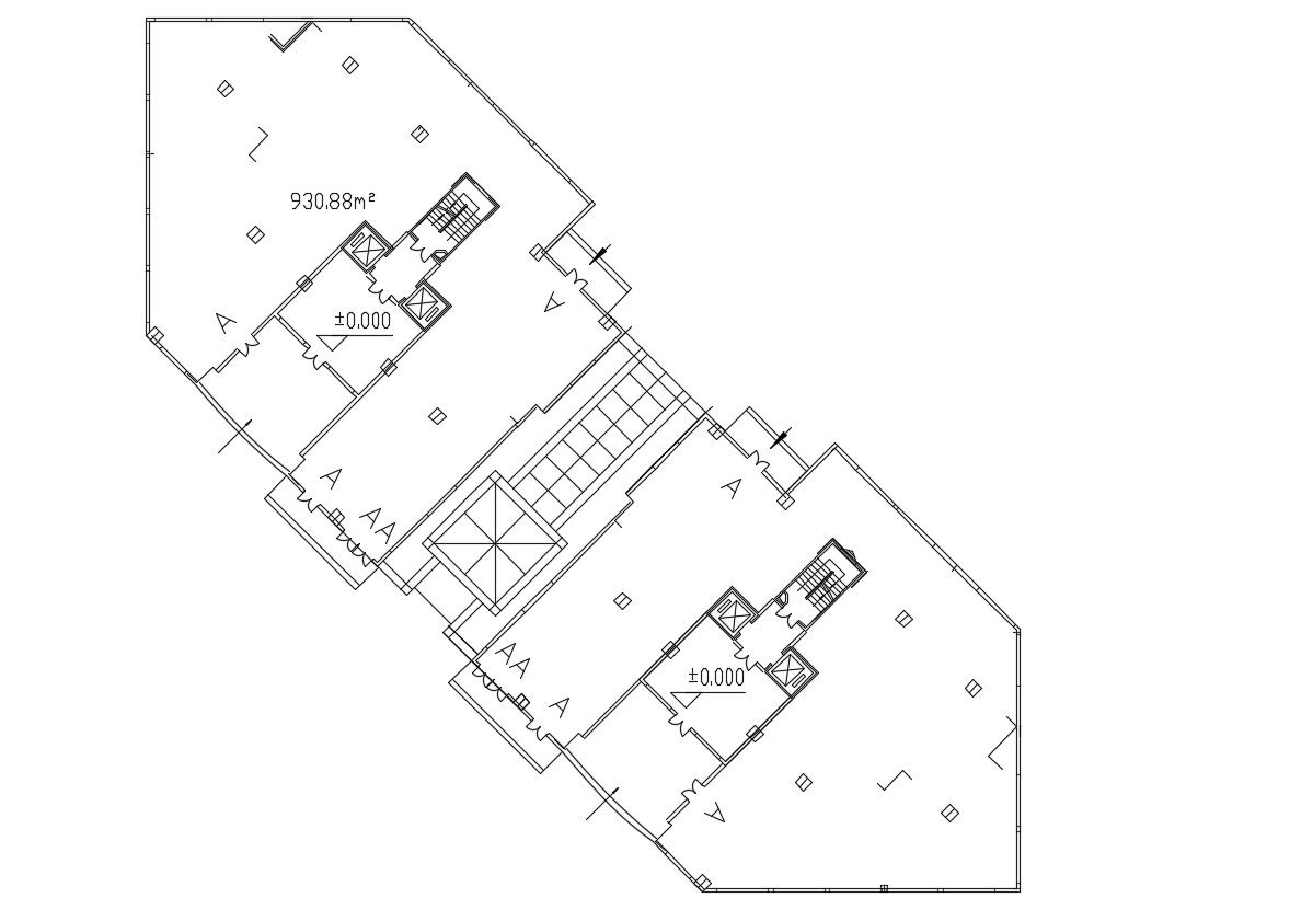 Terrace Floor Plans Of Residential Building AutoCAD File Free