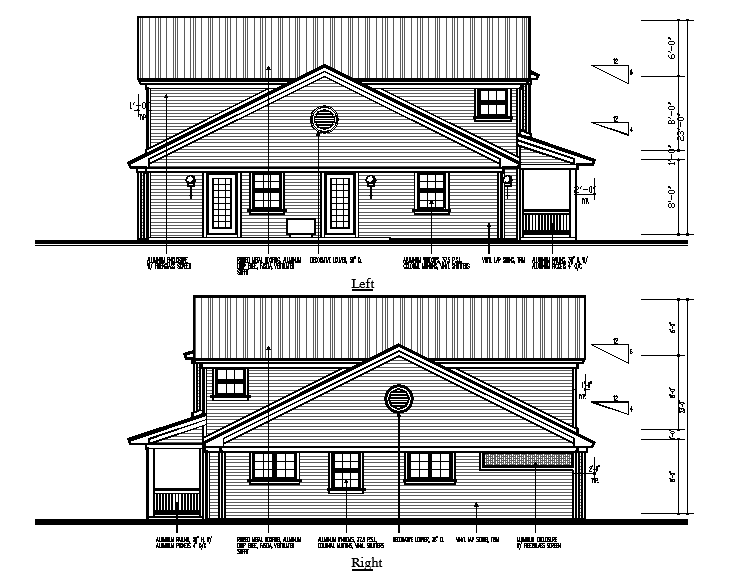 Terrace With Roof Detail Elevation Design