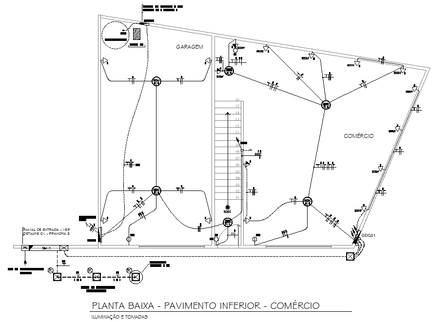 Terrace floor electrical plan layout file