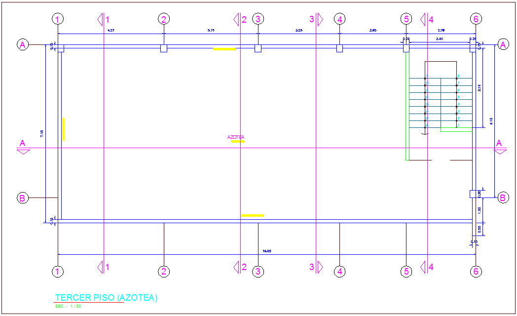 Terrace floor plan of office dwg file