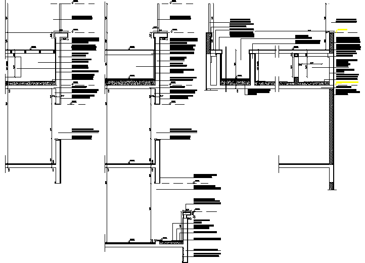 Terrace swimming pool detail dwg file