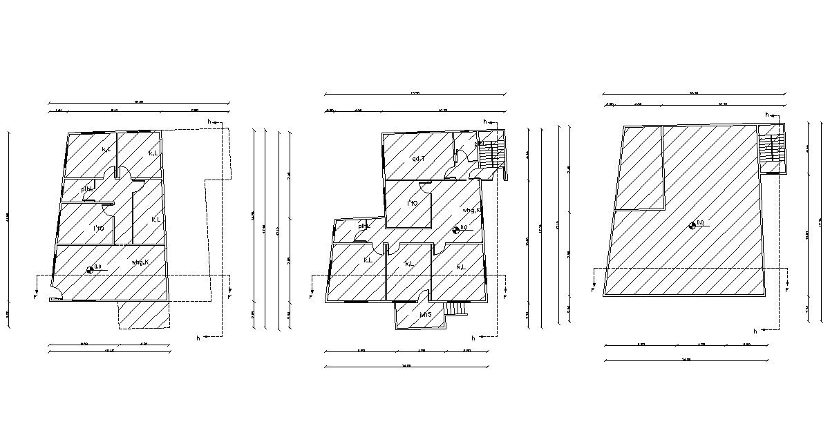 Terrace Modern House Design CAD Floor Plan