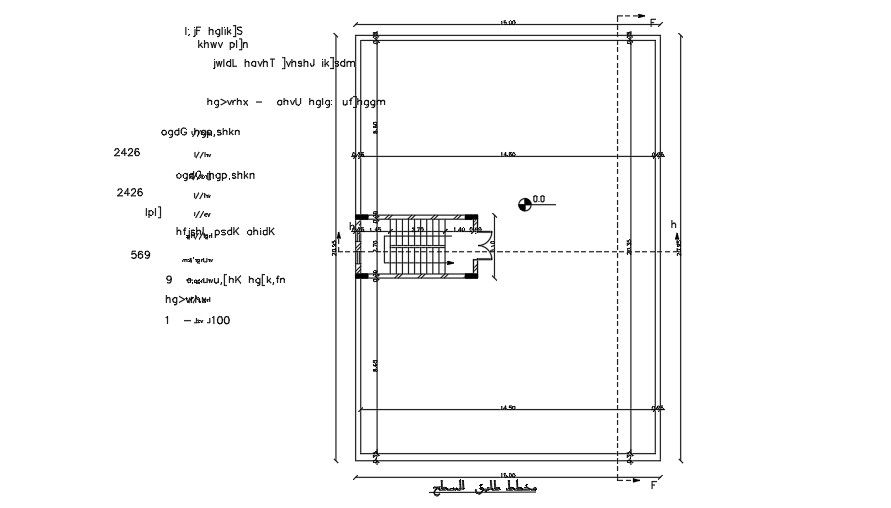 Terrace Plan Of 15x20 Meter 4 BHK House CAD File