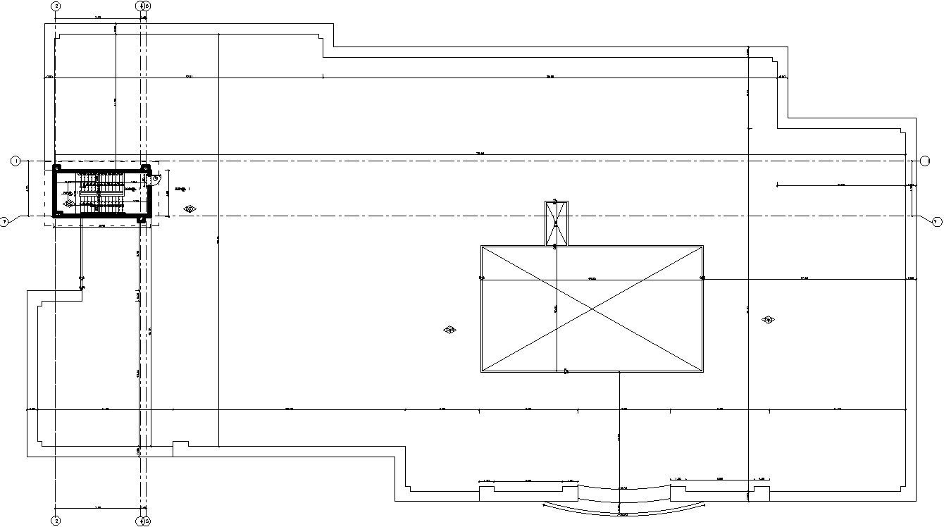 Terrace floor Framing layout in AutoCAD 2d drawing.
